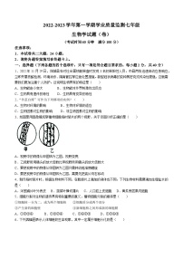 山西省晋城市阳城县2022-2023学年七年级上学期期末生物试题（含答案）