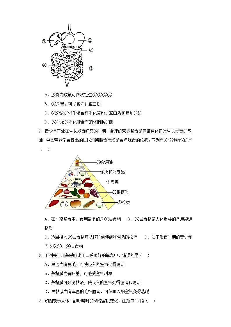 山东省聊城市茌平区2022-2023学年七年级下学期期末生物试题(含答案)第2页