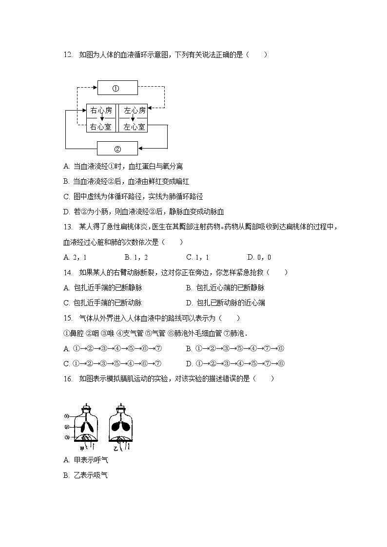 2022-2023学年广东省肇庆市德庆县七年级(下)期末生物试卷(含解析)03