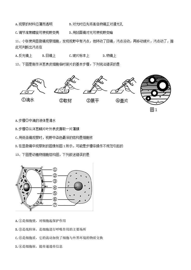 河南省郑州市巩义市2022-2023学年七年级上学期期末生物试题(含答案)03