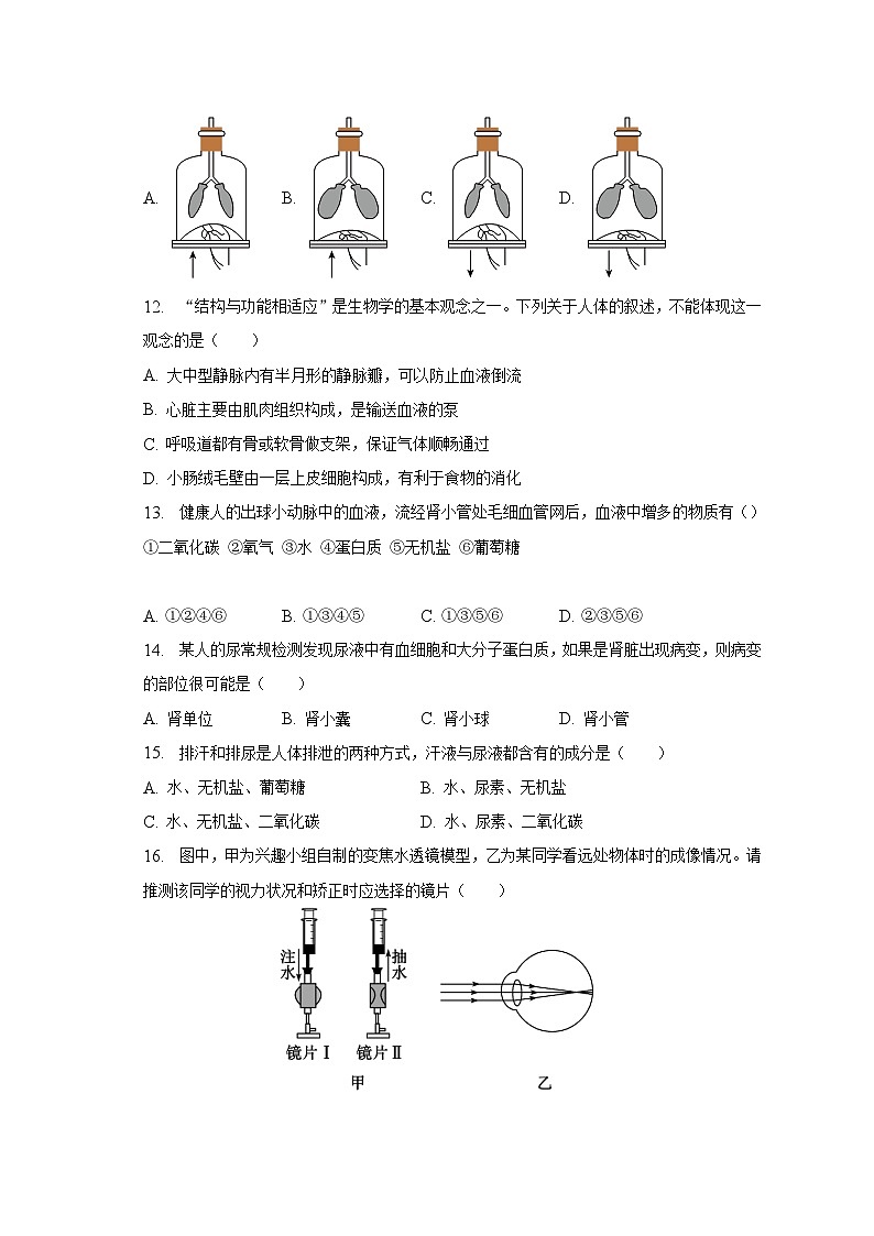 2022-2023学年河北省保定市顺平县七年级(下)期末生物试卷(含解析)第3页