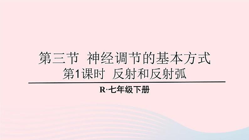 2023七年级生物下册第四单元生物圈中的人第六章人体生命活动的调节第三节神经调节的基本方式上课课件新版新人教版01