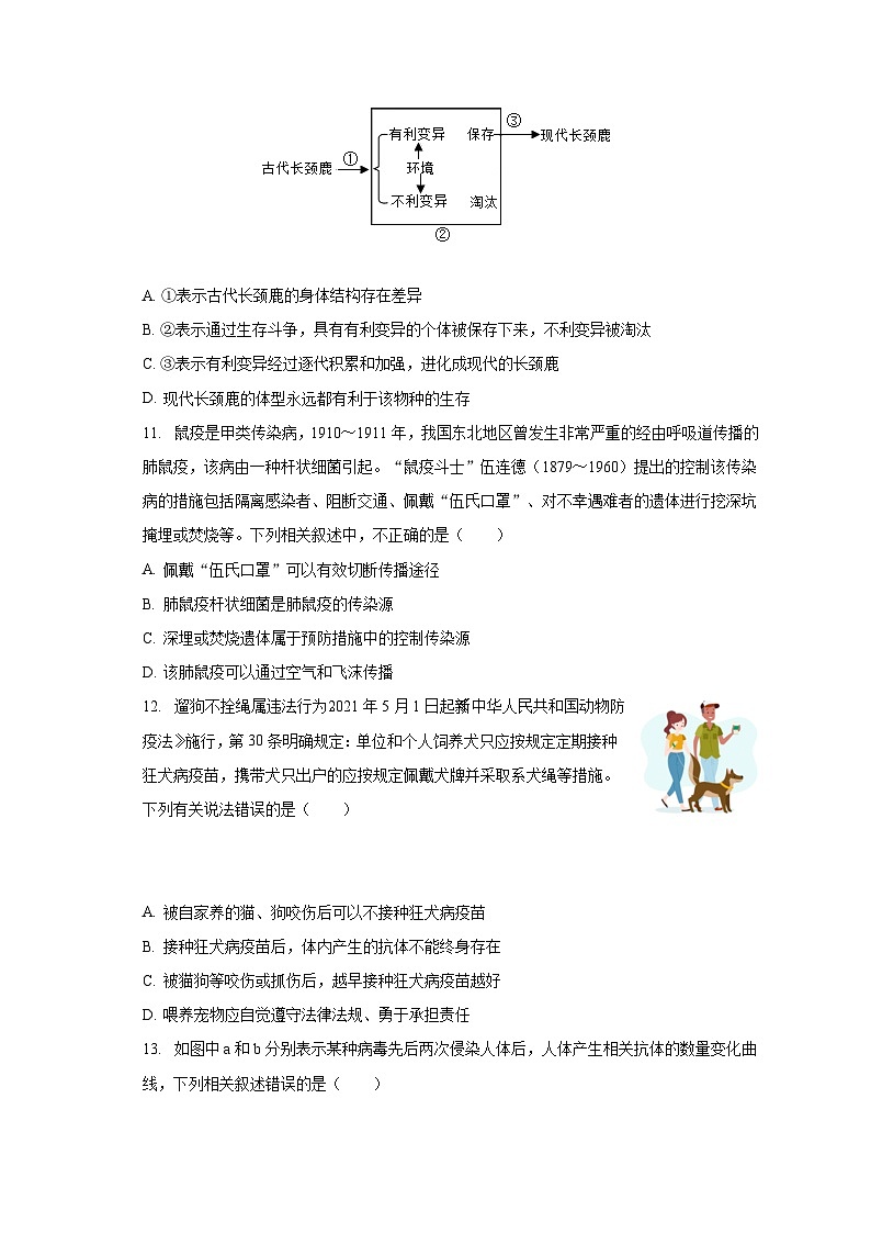 2022-2023学年四川省泸州市泸县八年级(下)期末生物试卷(含解析)03