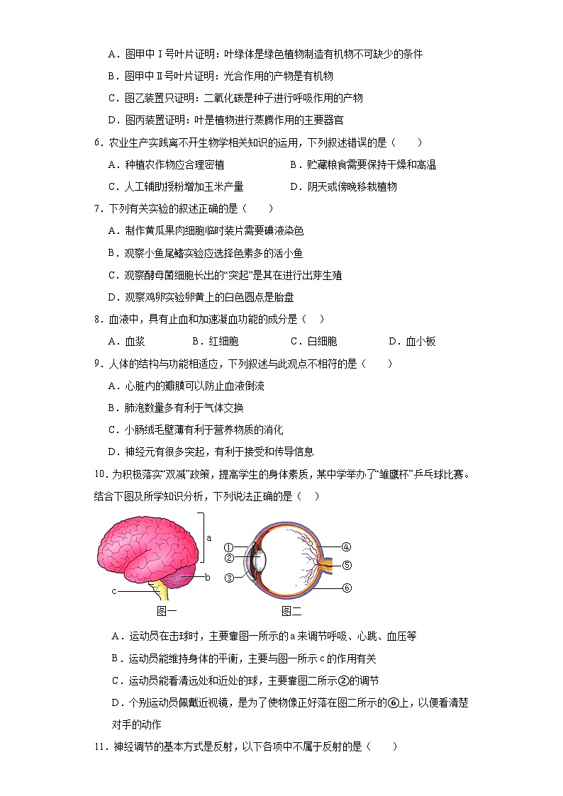 2023年吉林省长春市绿园区中考二模生物试题(含解析)02