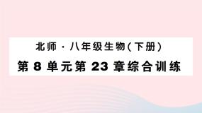 2023八年级生物下册第8单元生物与环境第23章生态系统及其稳定性综合训练作业课件新版北师大版