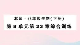 2023八年级生物下册第8单元生物与环境第23章生态系统及其稳定性综合训练作业课件新版北师大版