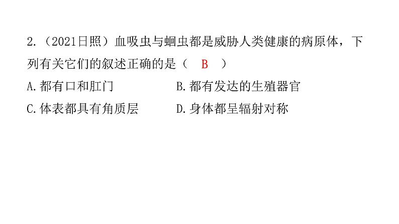 中考生物复习第五单元生物圈中的其他生物第一章动物的主要类群课件03