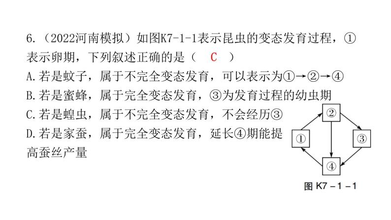 中考生物复习第七单元生物圈中生命的延续和发展第一章生物的生殖和发育课件07