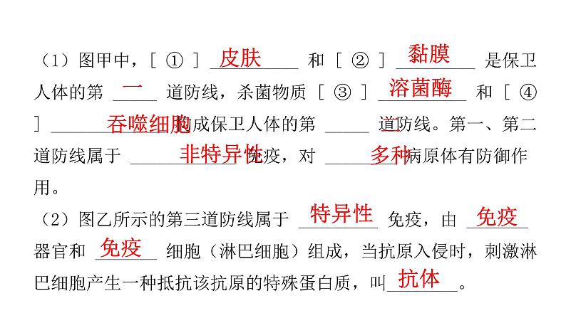 中考生物复习第八单元健康地生活第一章传染病和免疫课件第7页