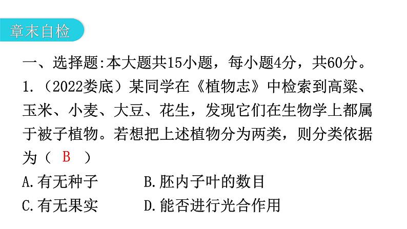 人教版八年级生物上册第六单元第一至第三章章末总结教学课件07