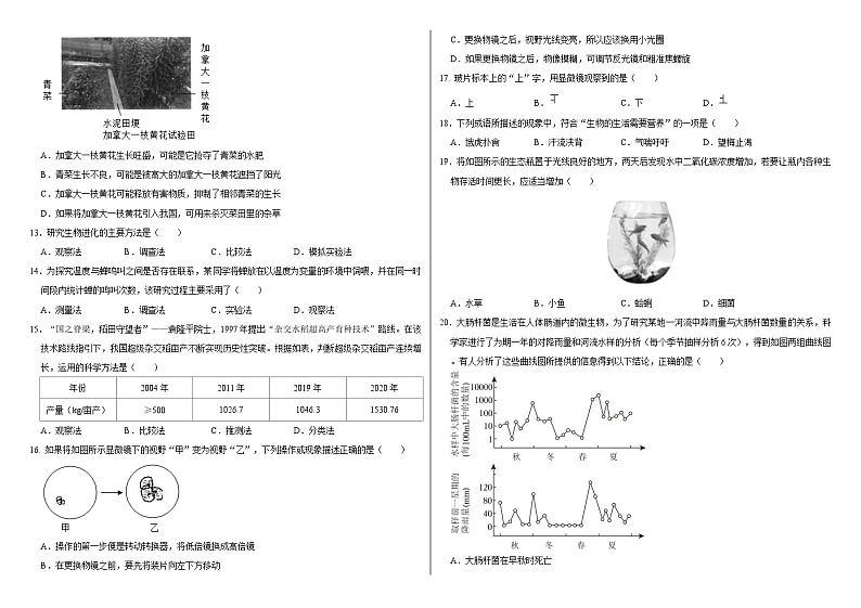山东省滨州市无棣县西小王镇中学2023-2024学年八年级上学期学期开学考生物试题第2页