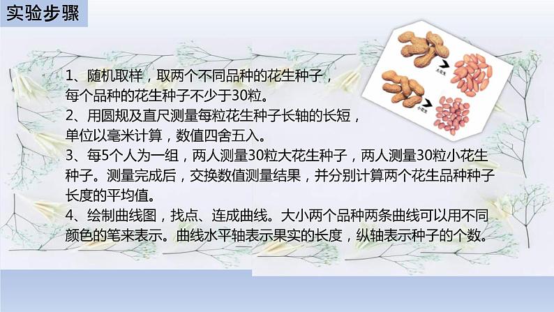 中考生物二轮复习实验突破课件:花生果实大小的变异探究实验(含答案)05