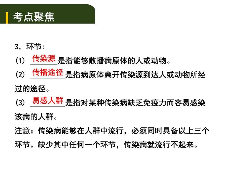 中考生物一轮复习课件10.1传染病和免疫(含答案)02