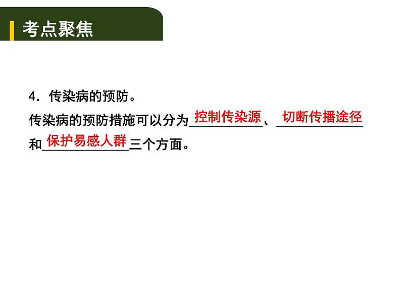 中考生物一轮复习课件10.1传染病和免疫(含答案)03