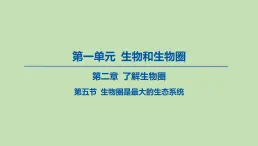 2023-2024学年六年级生物课件鲁教版（五四学制）第五节 生物圈是最大的生态系统