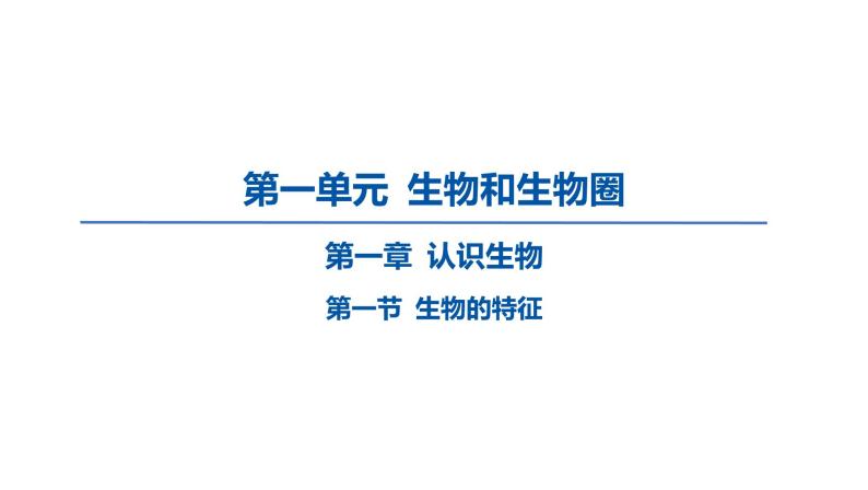 2023-2024学年六年级生物课件鲁教版（五四学制）第一节 生物的特征01