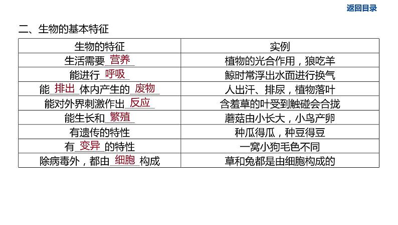 2023-2024学年六年级生物课件鲁教版(五四学制)第一节 生物的特征04