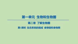 2023-2024学年六年级生物课件鲁教版（五四学制）第二章 了解生物圈第1课时 生态系统的组成 食物链和食物网