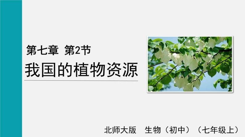 第7章绿色植物与生物圈第2节我国的植物资源课件01