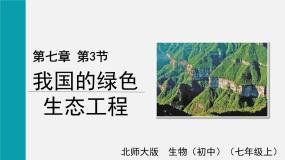 初中生物北师大版七年级上册第3节  我国的绿色生态工程完美版课件ppt