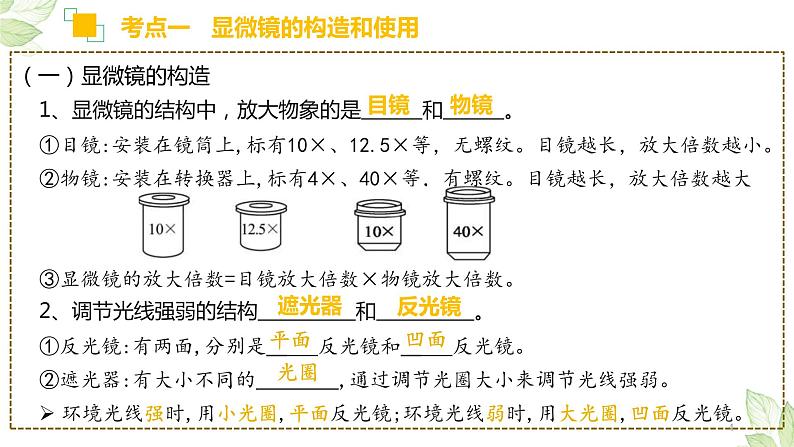 中考生物一轮复习习题精炼课件 专题02 细胞是生命活动的基本单位(含答案)第4页