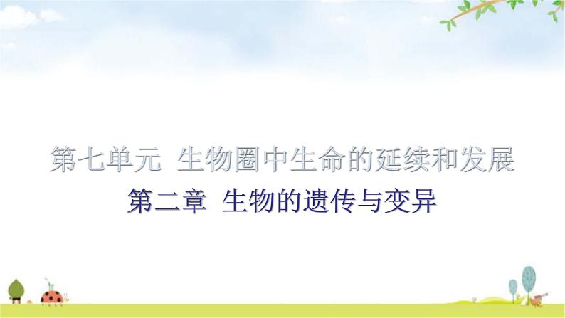 中考生物复习第七单元第二章生物的遗传与变异知识点课件01
