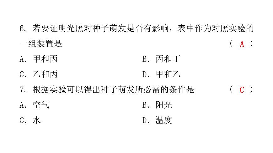 中考生物復(fù)習(xí)初中學(xué)業(yè)水平考試仿真試卷(三)課件第8頁(yè)