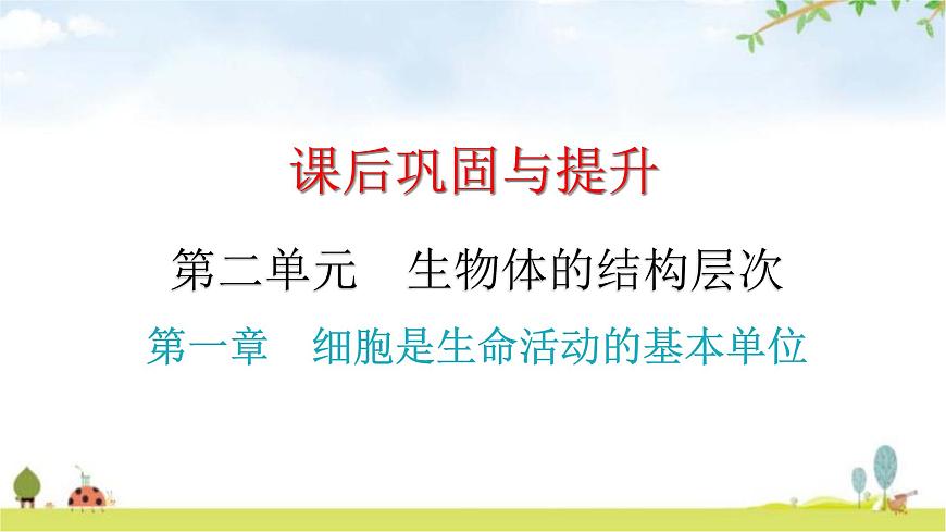中考生物復(fù)習(xí)第二單元第一章細(xì)胞是生命活動(dòng)的基本單位課件第1頁(yè)