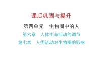 中考生物復(fù)習(xí)第四單元第六章人體生命活動(dòng)的調(diào)節(jié)第七章人類(lèi)活動(dòng)對(duì)生物圈的影響課件