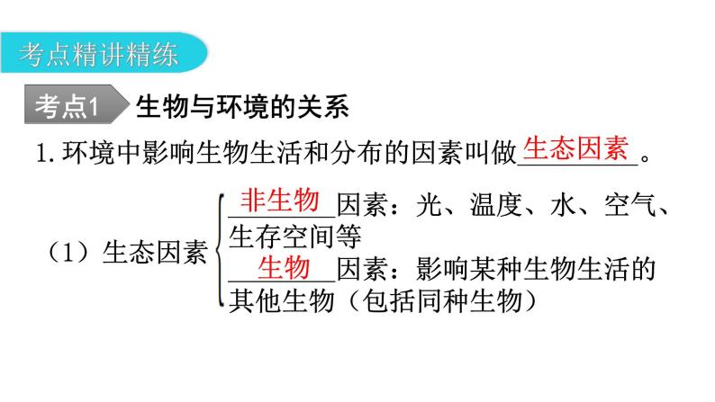 中考生物复习第一单元生物和生物圈第二章了解生物圈教学课件07