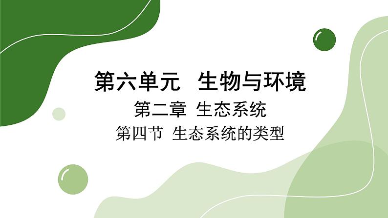 济南版生物八下6.2.4 生态系统的类型(课件PPT)第1页