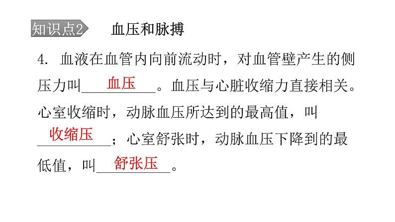 北师大版七年级生物下册第9章人体内的物质运输第2节血液循环第2课时课件第8页