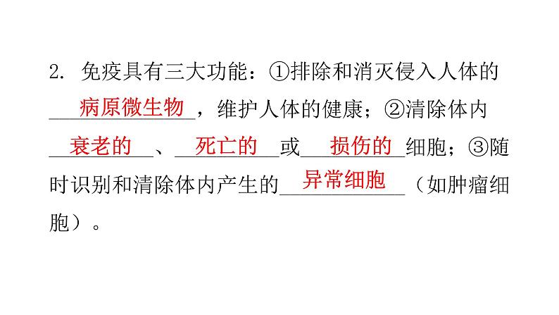 北师大版七年级生物下册第13章健康地生活第3节人体免疫课件05