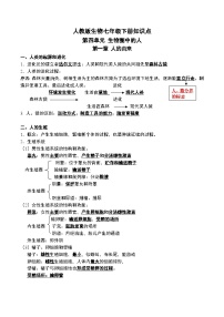 人教版生物七年级下册知识点