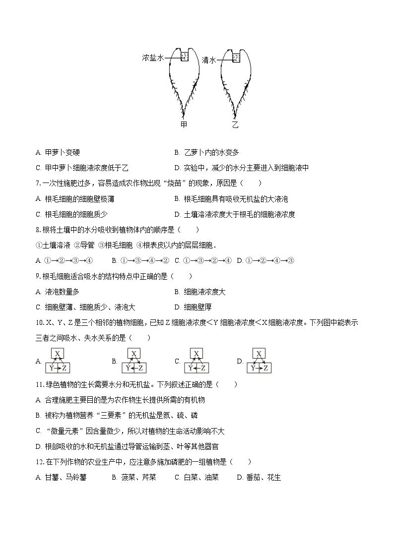 2023-2024学年河北省石家庄四十八中八年级（上）月考生物试卷（10月份）（含解析）02