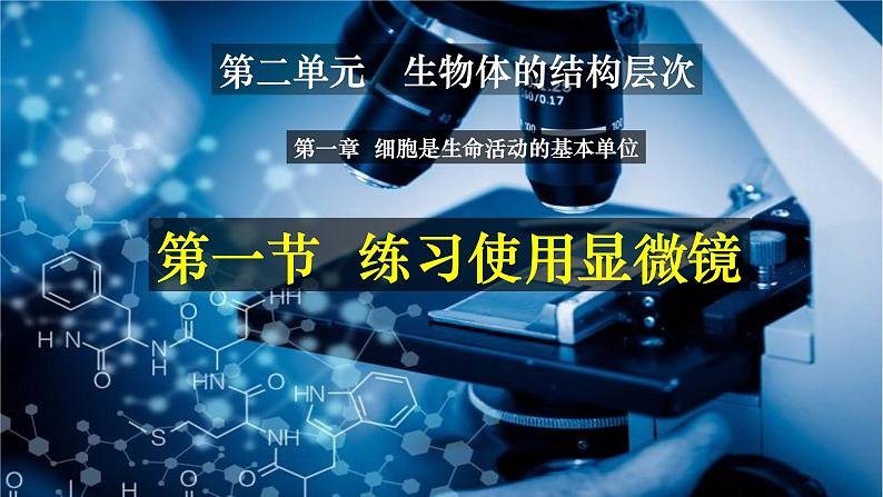 2.1.1 练习使用显微镜-【新课标】2023-2024学年七年级生物上册精选课件(人教版)01