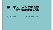 初中生物济南版七年级上册第二节 生物的生活环境教课内容ppt课件