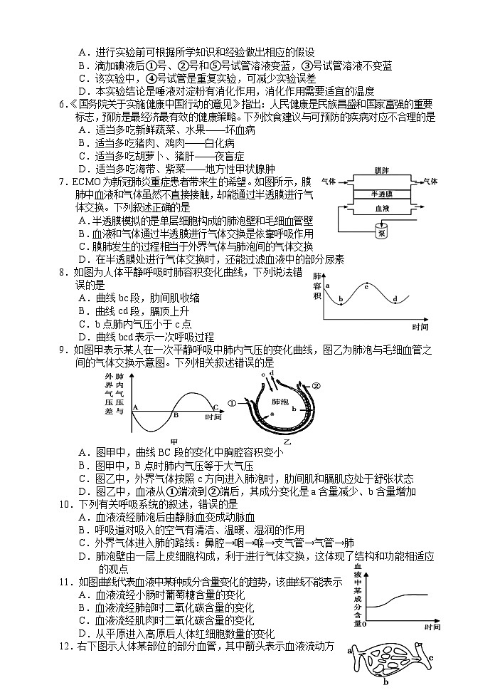 湖南省张家界市慈利县2022-2023学年七年级下学期期末考试生物试题第2页
