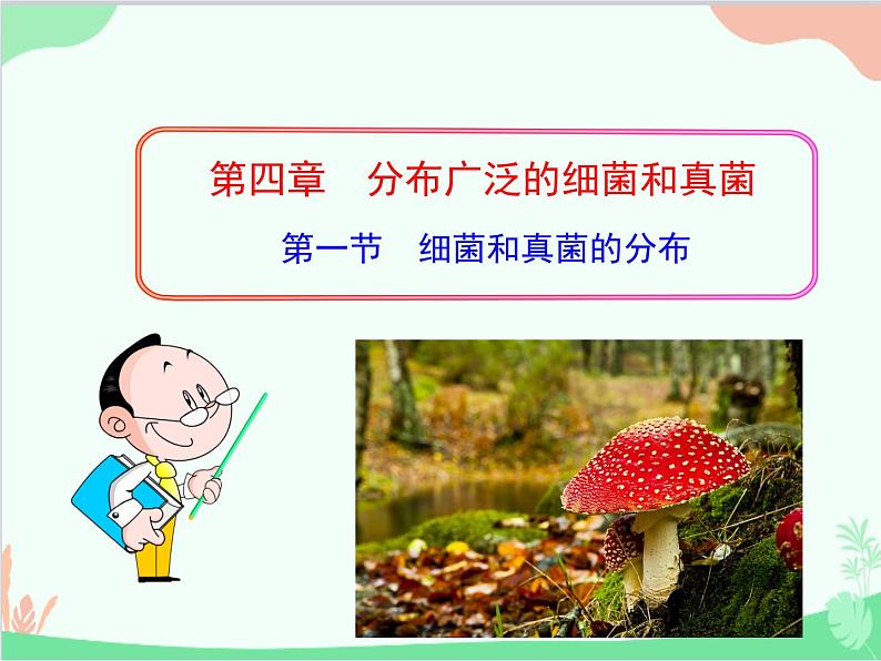 人教版生物八年级上册 5.4.1 细菌和真菌的分布课件第1页