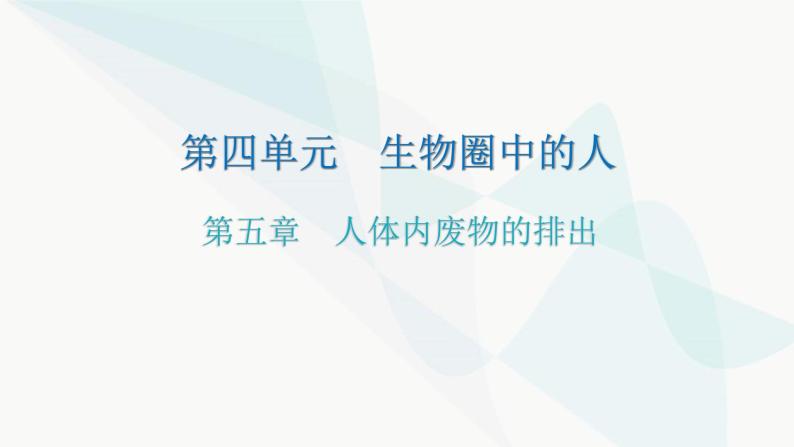 人教版七年级生物下册第五章人体内废物的排出练习课件01