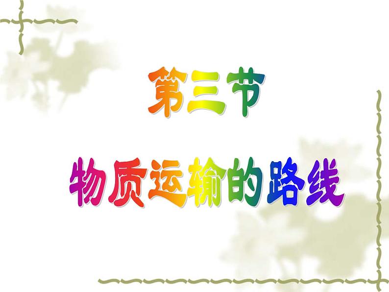 《第三节 物质运输的路线》课件第2页