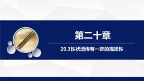 北师大版八年级上册第3节  性状遗传有一定的规律性教学ppt课件