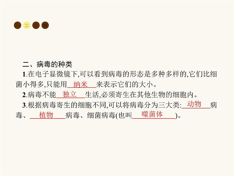 人教版八年级生物上册第5章病毒课件第3页