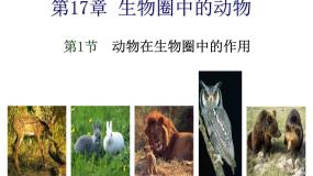 初中生物北师大版八年级上册第1节  动物在生物圈中的作用备课课件ppt