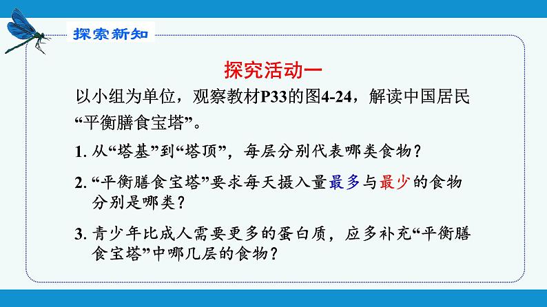 部编版七年级生物下册 第四单元 第二章 第三节 合理营养与食品安全(课件)第8页