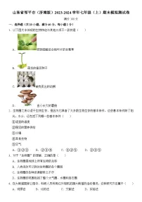 山东省邹平市2023-2024学年七年级上学期期末模拟测试生物试卷