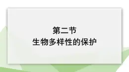 6.3.2 生物多样性的保护 课件2023-2024学年初中生物济南版八年级下册