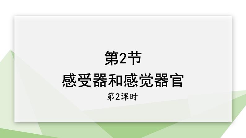 北师大版七年级生物下册课件 12.2 感受器和感觉器官 第2课时 课件第1页