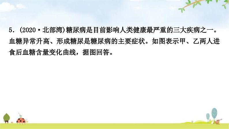 中考生物复习七年级下册第四单元生物圈中的人第二章人体的营养课件第6页