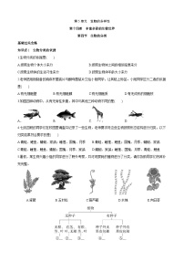 苏教版八年级上册第四节 生物的分类课后练习题